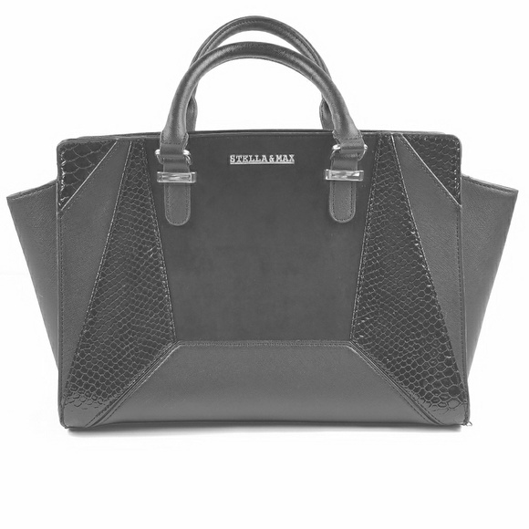 Stella and Max Handbags - *RESERVED* Stella and Max Tote Purse Black Gold